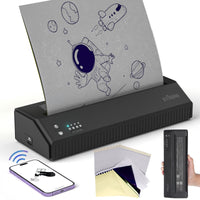 1 x RAW Customer Returns STIGMA Bluetooth Tattoo Transfer Machine Black Mini Tattoo Stencil Printer 2500mAh Copier Drawing Thermal Stencil Maker with 10pcs Transfer Paper for Tattooing - RRP €157.37