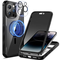 1 x RAW Customer Returns seacosmo privacy screen for iPhone 14 Pro case compatible with MagSafe , anti-spy cell phone case 360 degree protective case, shockproof case with built-in privacy tempered glass and camera protective film 9H HD  - RRP €20.99