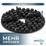 1 x RAW Customer Returns QUICK2FIX 50 x rubber pedestals - flexible slab bearings - joint width 4mm x height 10mm - flexible pedestals for terrace slabs. Rubber plate bearing with joint cross 4 x 10mm W x H  - RRP €59.94