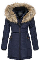 1 x Brand New Geographical Norway women s jacket winter parka Belissima XL fur hood navy L - RRP €109.9