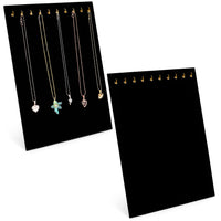 1 x RAW Customer Returns BELLE VOUS Pack of 2 Black Velvet Jewelry Stands for Necklace Storage - Jewelry Organizer with 10 Hooks - Necklace Stand Jewelry Organizers for Necklaces, Earrings Other Accessories - RRP €15.83