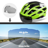 1 x RAW Customer Returns Shinmax Bicycle Helmet Men Women Bicycle Helmet with Visor Magnetic Removable Goggles Bicycle Helmets with Light Adult Cycling Helmet City Helmet Adjustable Breathable Safety Protection MTB Helmet - RRP €45.06