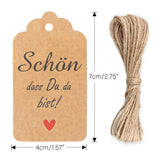 17 x Brand New jijAcraft Pack of 100 gift tags BEAUTIFUL THAT YOU ARE THERE Kraft paper tags wedding 7 x 4 cm with jute cord hang tag pendant labels tags for flea market packaged wedding decoration DIY - RRP €154.02