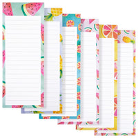 1 x RAW Customer Returns Magnetic notepads from Juvale 6 pieces - magnetic back - as a to-do list, shopping list, reminder aid - lined - 6 colorful fruit motifs - 60 sheets pad - 8.9 cm x 22.9 cm - RRP €10.07