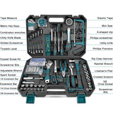 1 x RAW Customer Returns Sundpey tool case 257 pcs - tool case filled with ratchet socket wrench set universal tool set tool box blue - RRP €60.49