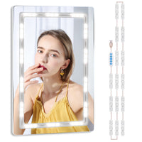 1 x RAW Customer Returns Viugreum Dimmable LED mirror lights, illuminated make-up set mirror lights with 45 dimmable LEDs for 5 colors 5 brightness levels make-up lamp with USB power cable dimmable - RRP €19.99