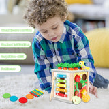 6 x Brand New Exsivemy Montessori toys for ages 1 and up, wooden toys 9-in-1 motor skills toys children s toys for babies 1 2 3 4 year old boys and girls, educational toys for toddlers, sorting toys - RRP €130.62