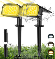 1 x RAW Customer Returns ElectriBrite Solar Light Garden, 34 LED Solar Lamps for Outdoor Garden, Solar Spotlight Garden with 3 Light Modes and 4 Brightness Levels, IP67 Waterproof, Solar Lights for Garden, Shrubs 2 Pieces  - RRP €20.16