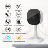 1 x RAW Customer Returns AMOROM Indoor Surveillance Camera 1080P WiFi Camera Surveillance, with Night Vision, 2-Way Audio, Motion Detection, Voice Control, Works with Alexa Google Assistant, 2.4G WiFi, 2 Pack - RRP €36.79