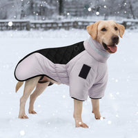 1 x RAW Customer Returns Waterproof Dog Coat, Cold Weather Winter Warm Jacket, Reflective High Neck Windproof Cotton Warm Coat, with Waterproof, Durable Zipper, for Medium Large Dogs 2XL  - RRP €23.12