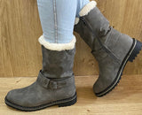 1 x RAW Customer Returns Pogolino women s boots warmly lined ankle boots winter autumn ST8 gray 39 - RRP €43.9