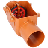 1 x RAW Customer Returns PE TAN backflow preventer DN 110 orange check valve backflow valve backflow stopper frog valve drain waste water KG HT pipe - RRP €39.74