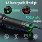 1 x RAW Customer Returns GEARLITE LED Mini Rechargeable Flashlight, 2000 Lumens, Extremely Bright with 3 Modes, Zoomable, Long Running Time, IP65 Waterproof Flashlight for Camping, Fishing, Outdoor Pack of 2  - RRP €15.99