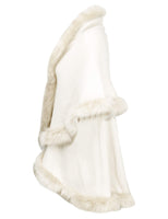 1 x RAW Customer Returns ZLYC Women Winter Faux Fur Elegant Stole Shawl - RRP €55.99