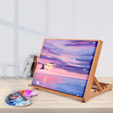 1 x RAW Customer Returns Falling in Art 5-Position Wooden Drawing Table Easel Drawing and Sketching Board, 41 x 31 cm - RRP €33.26