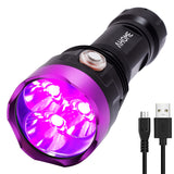 3 x RAW Customer Returns AHOME V30 UV 385-395nm flashlight USB rechargeable black light, 3 high-performance ultraviolet LEDs, 5000mAh battery and charging cable, for professional commercial use - RRP €120.99