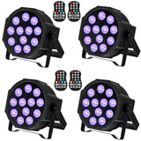 1 x RAW Customer Returns ZonQoonz 4PCS Rechargeable RGBW LED Par, 12 LED Spotlight Battery with Function Timer and 7 Lighting Modes, 8CH LED Stage Lights for Wedding Bar DJ Show Disco - RRP €225.99