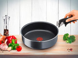 1 x RAW Customer Returns Tefal Ingenio El gance Saut pan 26 cm 1 removable handle 1 lid 26 cm, Non-stick coating, Compatible with all heat sources except induction oven, Glitter gray, Made in France L2319102 - RRP €57.26