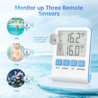 1 x RAW Customer Returns Wireless Pool Thermometer, WiFi Floating Pool Thermometer with Indoor Temperature Humidity Monitor, Digital Pond Thermometer Underwater IP67 Waterproof for Swimming Pools, Bathtubs, Fish Tanks - RRP €40.99