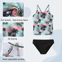 1 x RAW Customer Returns Tankini Girls Swimsuit Children Two Piece Swimsuit Girls Swimwear 146 152 11-12 Years - RRP €28.22