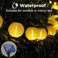 1 x RAW Customer Returns bitjam Solar Fairy Lights Lantern Outdoor 12M, 25LED Lanterns Fairy Lights Outdoor Weatherproof 8 Modes Lantern Solar Fairy Lights Outdoor IP65 Waterproof for Garden Balcony Terrace Yard Party, Warm White - RRP €22.18