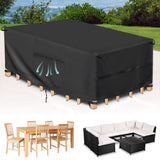 1 x RAW Customer Returns Eyein cover for garden furniture, 242x162x100cm, waterproof winterproof anti-UV protective cover for garden furniture with carrying handle and ventilation openings, 420D Oxford fabric cover for furniture set, tables- RRP €40.99