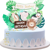 31 x Brand New VEGCOO 13pcs Cake Decorating Kit DIY Animals Cake Cupcake Toppers Dessert Cake Decoration Birthday Topper for Kids and Jungle Cute Theme Zebra  - RRP €241.18