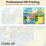 5 x Brand New Hello Spring Paint by Numbers, Easter Gnome in Garden Tulip Blossoms Boots Paint by Numbers for Adults, Curtains Hydrangeas Butterfly Garden Paint by Numbers Kits Kids 16X20 Inch - RRP €102.0