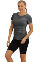 1 x RAW Customer Returns icyzone Women s 2-Pack Sports Shirt Short Sleeve Breathable Tops Fitness Gym Top Casual T-Shirt XL, Charcoal Pine  - RRP €22.3