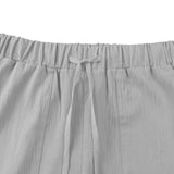 1 x RAW Customer Returns LVCBL Long summer trousers for men with drawstring on the side pockets, beach trousers, light gray M - RRP €26.98