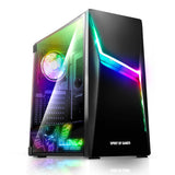 1 x RAW Customer Returns SPIRIT OF GAMER - CLONE 4 - RGB Gaming PC Case with Transparent Tempered Glass Wall - Create your own Tower Gamer - ATX MATX ITX Compatible Mid Tower Case - 2 120mm Fans Included - RRP €69.9