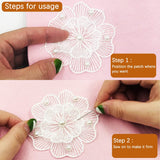 2 x Brand New Sonku 12pcs 3D Flower Lace Embroidery Sewing Beads Flower Sequence Lace Applique Clothing Repair and Decorate Needle and Thread - RRP €33.6