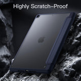 1 x RAW Customer Returns JETech Matte Case for iPad 9 8 7 10.2 Inch, 2021 2020 2019 Model, 9th 8th 7th Generation with Stylus Holder, Translucent Frosted Back Case Slim Stand Shockproof Cover Navy  - RRP €17.45