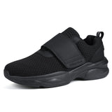 1 x RAW Customer Returns Ortho rest Men s Diabetic Walking Shoes Edema Shoes for Swollen Feet Arch Support Orthopedic Sneakers 45, Black  - RRP €60.49