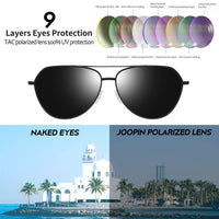 1 x RAW Customer Returns Joopin Pilot Sunglasses Men Women Polarized UV400 Protection Driving Glasses Classic Ultralight Anti-Reflective Lens Drop Sunglasses Black Lenses  - RRP €19.99