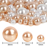 1 x RAW Customer Returns Belle Vous Round Plastic Pearls Gold Pearl White Pearls Bulk Set 120pcs - 3 Sizes - Smooth White Gold Pearls - Decorative Pearls for Weddings, Party Table Scatter Decorations Floating Vase Fillers - RRP €16.02