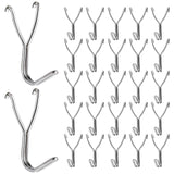 1 x RAW Customer Returns MOROBOR Pegboard Hooks, 50pcs 20mm Stainless Steel Hooks for Kitchen Garage Storage Accessories Workbench Tools Craft Supplies - RRP €14.64