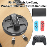 1 x RAW Customer Returns EXTSUD 6 in 1 Switch Controller Charging Station Pro Controller Charger with 4 Slots for Joy-Con and Type-C USB Port for Switch Console Pro Controller Type-C Device Dock with LED Display - RRP €14.99