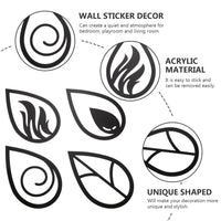 2 x Brand New Earth Water Air Fire Geometric Metal Wall Signs Set of 4, Black - RRP €38.4