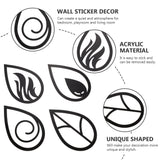 2 x Brand New Earth Water Air Fire Geometric Metal Wall Signs Set of 4, Black - RRP €38.4