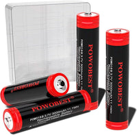 1 x RAW Customer Returns 3000mAh Rechargeable 3.7V NiMH Battery, POWO18B NiMH Battery With Battery Protection Box, NO 1818-666-888B Battery, Perfect for Flashlight, Camera, Doorbell, Product Patent Number 015037694-0002 Pack of 4  - RRP €23.18