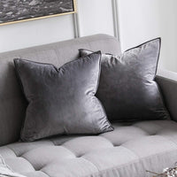 8 x Brand New MIULEE Decorative Velvet Cushion Cover Sofa Border Super Soft Pillowcase Decoration Home Living Room Bedroom for Clic Clac Sofa 45 x 45 cm 18 x18 ,2 Pieces Light Gray - RRP €153.6