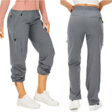 1 x RAW Customer Returns yeyity hiking pants women s lightweight quick-dry outdoor pants breathable cargo pants UV protection trekking pants functional pants jogging pants 6608, gray, M  - RRP €37.3