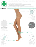 1 x RAW Customer Returns CALZITALY Strong Medical Graduated Compression Tights with Open Toe 18-22 mm Hg Sheer Toeless Medical Stockings Black, Natural S, M, L, XL 140 DEN Made in Italy XL, Natural  - RRP €26.71