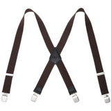 1 x Brand New Lafayon Mens Suspenders Braces For Men 4 Buckles X Back Striped Heavy Duty Men Suspenders Durable Elastic Adjustable Braces Strong Metal Clips - RRP €14.29