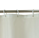 1 x RAW Customer Returns YISURE shower curtain height 210cm, shower curtain cream textile polyester fabric mildew resistant machine washable with 12 metal eyelets, width 180 x height 210cm - RRP €17.84