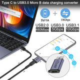 1 x RAW Customer Returns QIANRENON 10Gbps USB C Female to Micro B Male Data Charging Adapter Type C to USB3.0 Micro B External Hard Drive Converter for External Hard Drives SSD Drives Tablet Digital Camera Laptop 2 Pieces - RRP €11.09