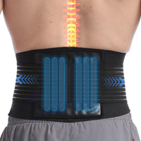 1 x RAW Customer Returns Lumbar Support Belt with 6 Supports - Back Brace for Scoliosis and Sciatica Pain Relief - Lumbar Support Belt for Men and Women - RRP €19.99