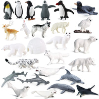 1 x RAW Customer Returns Marine Animals Toy, 26 Piece Mini Plastic Marine Animal, Arctic Ocean Toy, Animal, Penguins, Polar Bears, Snow Owl, Marine Life, Cake Topper, Cupcake Topper, Goody Bag Topper - RRP €20.4