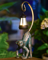 1 x RAW Customer Returns Yeomoo monkey garden figures with solar lamps for outdoor garden MONKEY figures with solar fairy lights living room waterproof garden gifts for men women balcony terrace copper - RRP €40.33